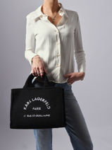 Handtas Rue St Guillaume Shearling Karl lagerfeld Beige rsg A4W50013-vue-porte